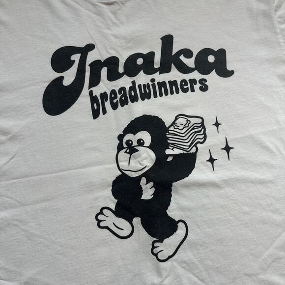 Inaka Power Breadwinners monkey gorilla printed lifting gym athletic t-shirt L - Picture 3 of 6